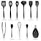 MegaChef Black Silicone Cooking Utensils Set, 12ct.